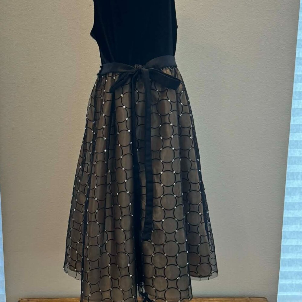 Jane Copeland Girls Black Formal Dress | Tulle Skirt & Rhinestones - Picture 3 of 8